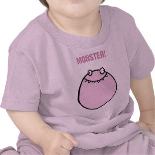 Pink Girls Monster Funny Baby Clothes T Shirt