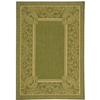 Indoor/ Outdoor Abaco Olive/ Natural Rug (4 X 57)