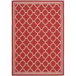 Poolside Red/bone Indoor/outdoor Area Rug (67 X 96)