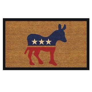 Democratic Donkey Natural Coir/ Vinyl Doormat (15 X 25)