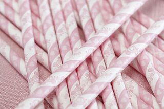 pink princess carriage paper party straws by ginger ray