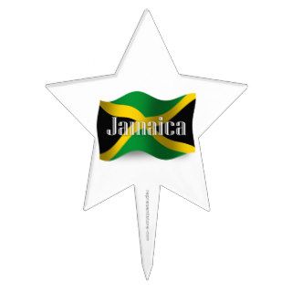 Jamaica Waving Flag Cake Pick