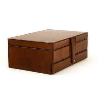 leather jewellery box by life of riley