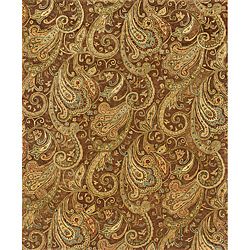 Evan Brown/ Gold Transitional Area Rug (93 X 133)
