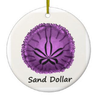 Live Purple Sand Dollar Ornaments