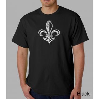 Los Angeles Pop Art Mens 100 percent Cotton Fleur De Lis T shirt