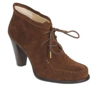 Isaac Mizrahi Live Suede Lace Up Ankle Boots —
