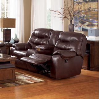 Signature Design by Ashley Fernley Leather Reclining Sofa