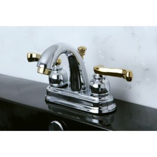 French Lever Classic Chrome/ Polished Brass Bathroom Faucet