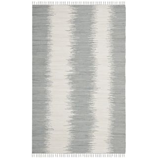 Safavieh Hand woven Montauk Grey Cotton Rug (8 X 10)
