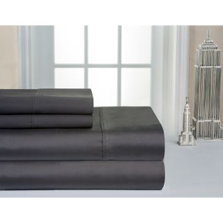 Safah International Inc Pima Cotton Extra Deep Pocket 400 Thread Count Sheet Set Grey Size Twin