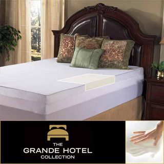 Grande Hotel Collection 4 inch Memory Foam Mattress Topper With Egyptian Cotton Cover
