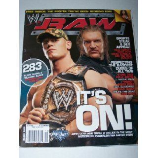 WWE Raw Magazine It's On John Cena & Triple H March 2006, Maria Kanellis, Stone Cole Steve Austin, Macho Man, Rowdy Roddy Piper, Sgt. Slaughter, Hulk Hogan, Andre the Giant WWE Books
