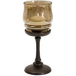Aluminum And Glass Argento Small Votive Holder