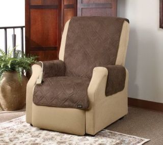 Sure Fit Quilted Suede Pet Throw Wing/ReclinerSlipcover —