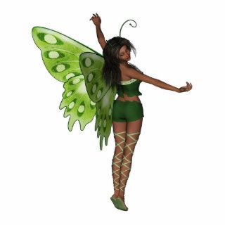 Green Wing Lady Faerie 8   3D Fairy   Cut Out