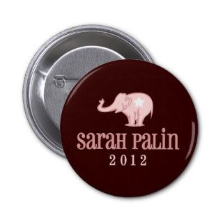 Cutie Pink Elephant Sarah Palin Design Button