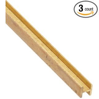 260 Brass I Beam, Unpolished (Mill) Finish, H02 Temper, Precision Tolerance, ASTM B16, Equal Leg Length, Squared Corners, 1/8" Leg Lengths, 0.125" Width, 0.022" Wall Thickness, 36" Length (Pack of 3) Brass Metal Raw Materials Industri