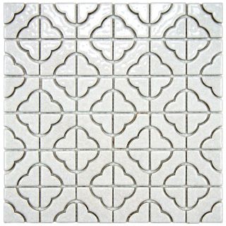 Somertile Castle White Porcelain Mosaic Tile (pack Of 10)