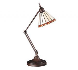 Tiffany Style Prairie Mission Adjustable Desk Lamp —