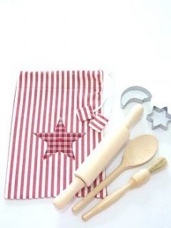 handmade children's baking set bag by ticketty boo