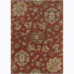 Mandara Hand tufted Floral Wool Rug (9 X 13)