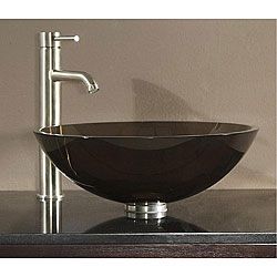 Avanity Tempered Glass Brown Vessel Sink