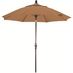 Fiberglass 9 foot Pacifica Straw Crank And Tilt Umbrella