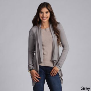 Saro Womens Solid Open Front Cardigan Grey Size M (8  10)