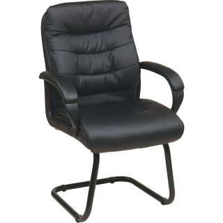 Office Star Products Work Smart Faux Leather Visitors Chair