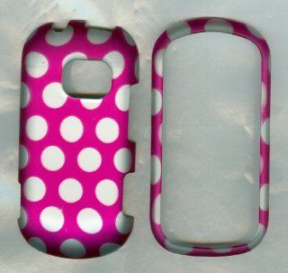 Pink Polka Dot Lg Extravert Vn271 Verizon Case Cover Hard Case Snap on Rubber Cell Phones & Accessories