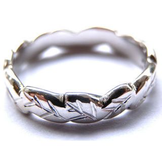 leaf band ring by kirsty taylor jewellery