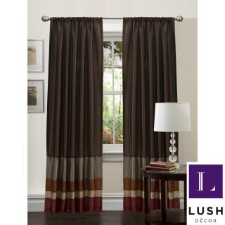 Lush Decor Red/ Gold 84 inch Iman Curtain Panel