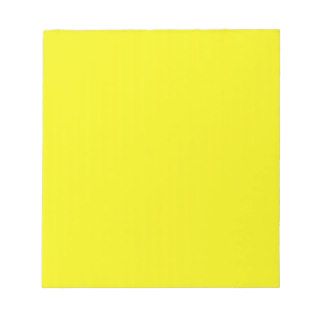 Notepad with Bright Neon Yellow Background
