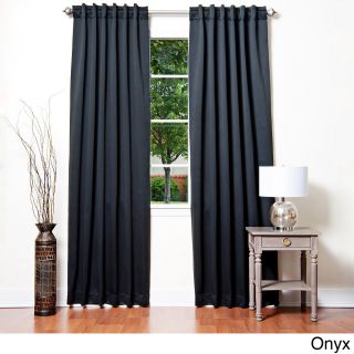 None Insulated Thermal Blackout 84 inch Curtain Panel Pair Black Size 52 x 84