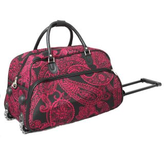 World Traveler Designer Prints Bandana 21 inch Carry on Rolling Duffel Bag