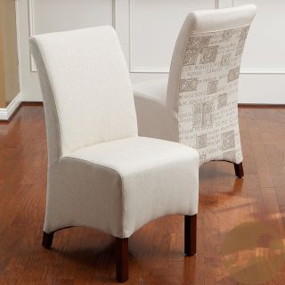 Christopher Knight Home Gilmore Beige Printed Fabric Dining Chairs (set Of 2)