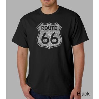 Los Angeles Pop Art Mens Route 66 Cotton T shirt