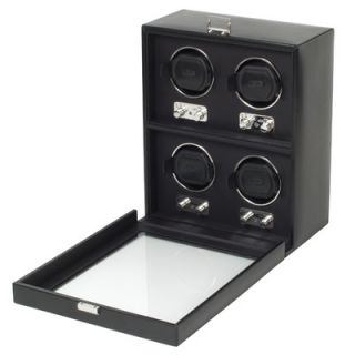 Wolf Designs Heritage Module 2.1 Four Piece Watch Winder with Cover in