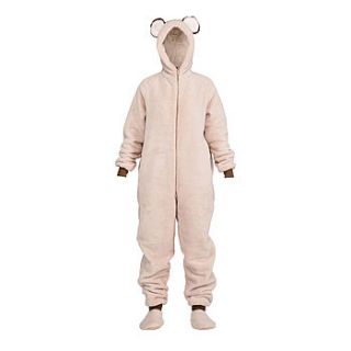 women's fluffy bear onesie by the all in one company