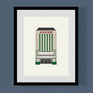 odeon cinema illustration print by paperhappy