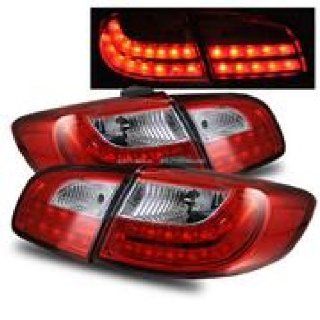 FOR HYUNDAI SANTA FE 07 11 L.E.D TAIL LIGHTS RED/CLEAR 4PCS Automotive