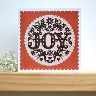 'joy' card by snowdon design & craft