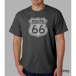 Los Angeles Pop Art Mens Route 66 Cotton T shirt