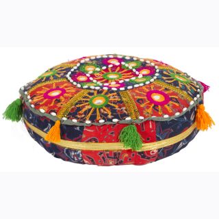 Traditional Indian Poufs (set Of 3)