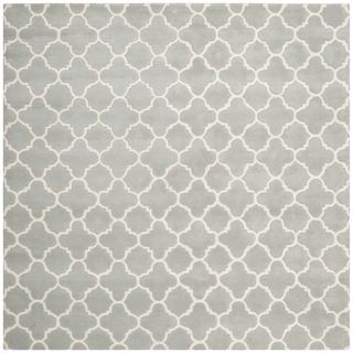 Contemporary Handmade Moroccan Gray Wool Rug (89 Square)