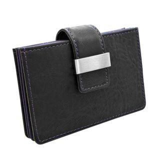 Wilouby Womens Violet Leather Credit Card Holder