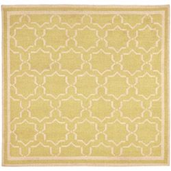 Safavieh Hand woven Moroccan Dhurrie Green/ Ivory Wool Rug (6 Square)