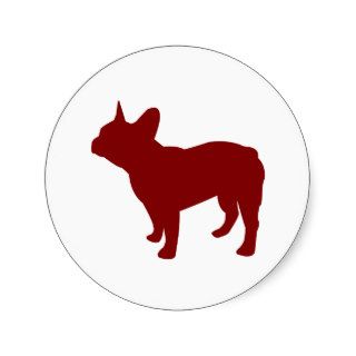 French Bulldog (Red) Round Sticker