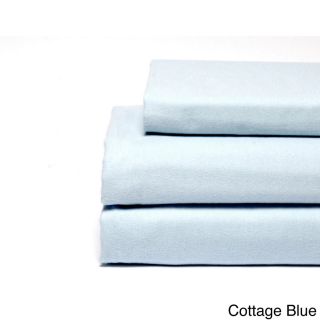 Laura Ashley Laura Ashley 4 piece Flannel Sheet Set Blue Size Standard